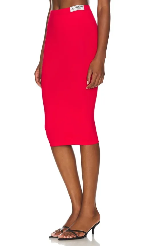 FIORUCCI Midi Skirt in Red