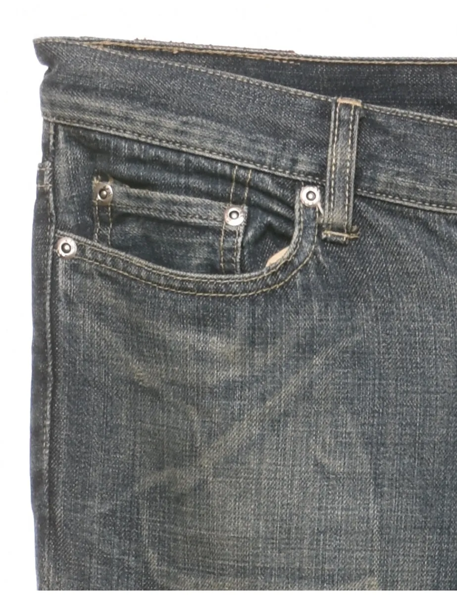 Flared Dark Wash Lee Jeans - W33 L30
