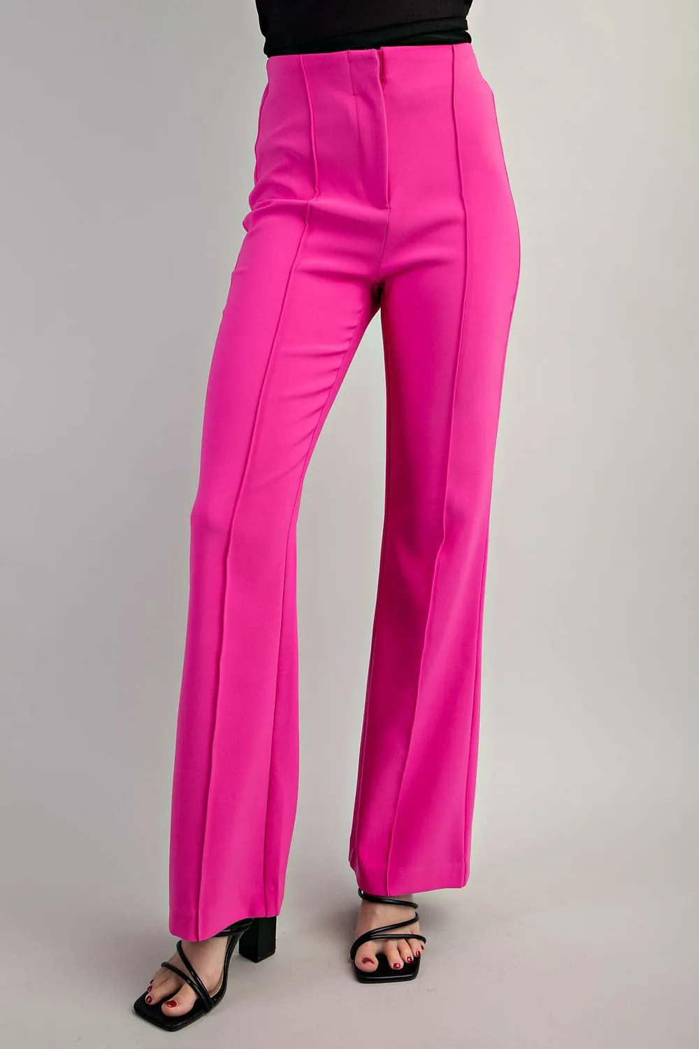 Flared High-Waisted Pants