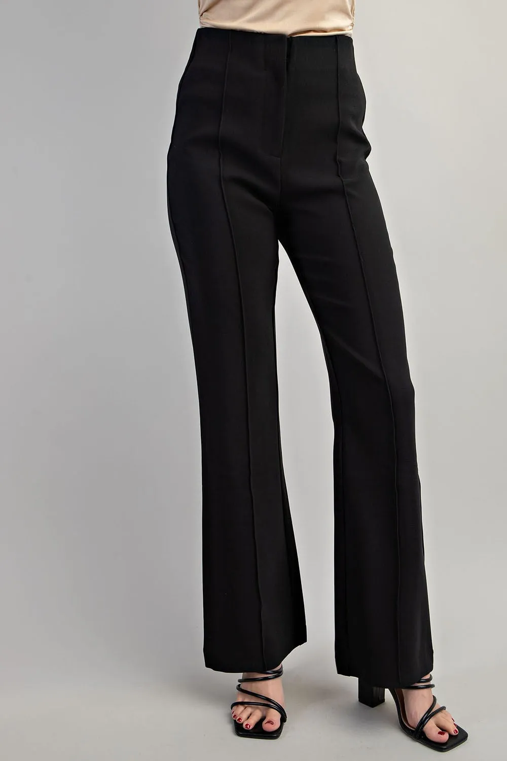 Flared High-Waisted Pants