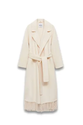 Fringe Wool-blend Coat