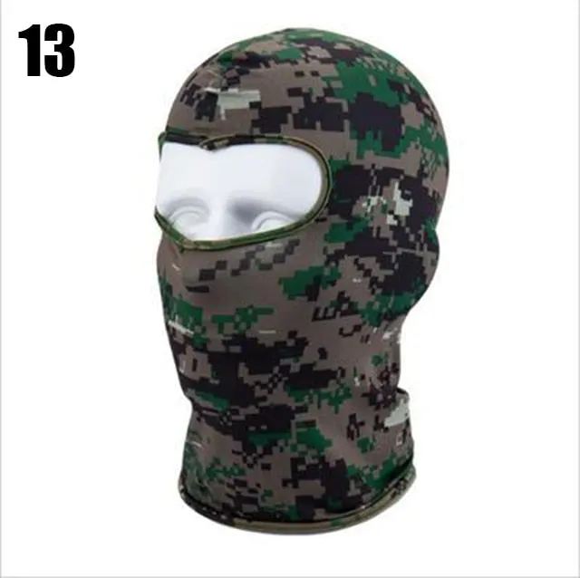 Full Face Balaclava with Neck Warmer for Winter/Spring Cycling - Camouflage/Plain