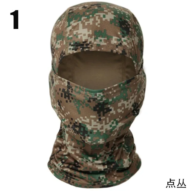Full Face Balaclava with Neck Warmer for Winter/Spring Cycling - Camouflage/Plain