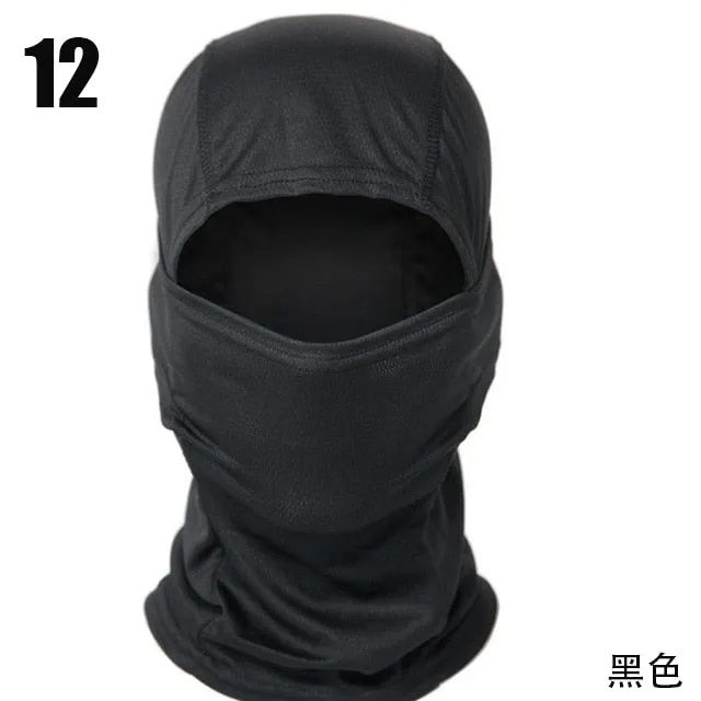 Full Face Balaclava with Neck Warmer for Winter/Spring Cycling - Camouflage/Plain