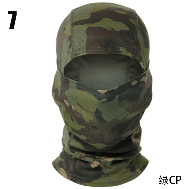 Full Face Balaclava with Neck Warmer for Winter/Spring Cycling - Camouflage/Plain