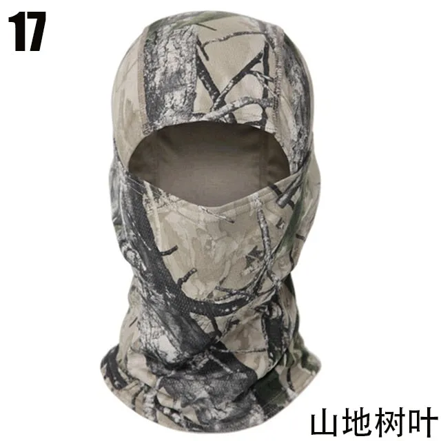 Full Face Balaclava with Neck Warmer for Winter/Spring Cycling - Camouflage/Plain
