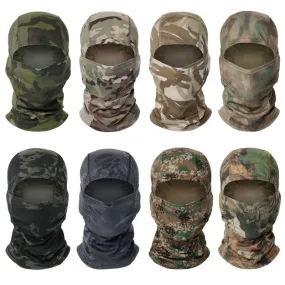 Full Face Balaclava with Neck Warmer for Winter/Spring Cycling - Camouflage/Plain