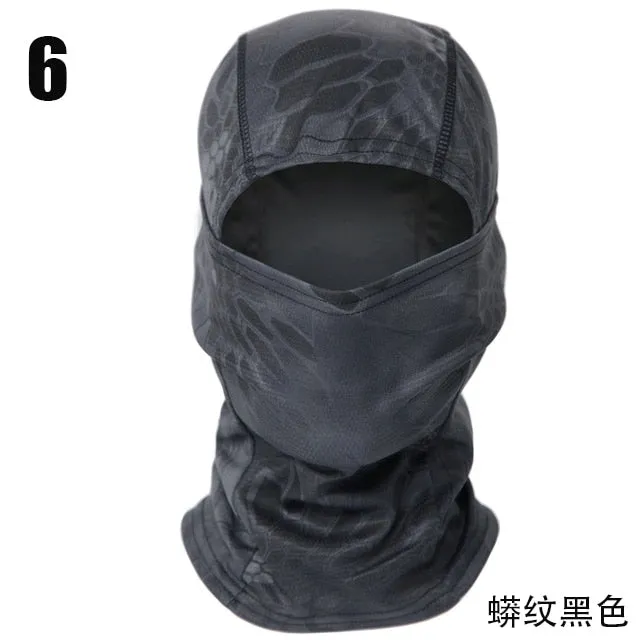 Full Face Balaclava with Neck Warmer for Winter/Spring Cycling - Camouflage/Plain