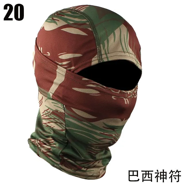 Full Face Balaclava with Neck Warmer for Winter/Spring Cycling - Camouflage/Plain