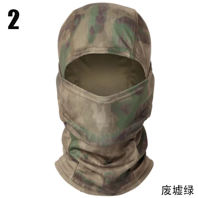 Full Face Balaclava with Neck Warmer for Winter/Spring Cycling - Camouflage/Plain