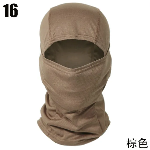 Full Face Balaclava with Neck Warmer for Winter/Spring Cycling - Camouflage/Plain