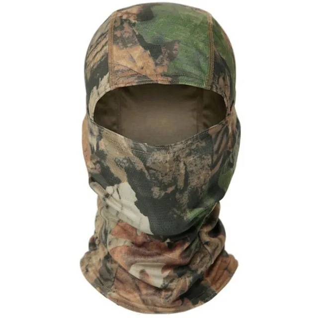 Full Face Balaclava with Neck Warmer for Winter/Spring Cycling - Camouflage/Plain