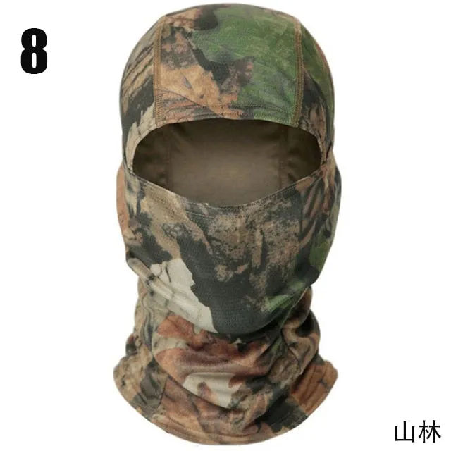 Full Face Balaclava with Neck Warmer for Winter/Spring Cycling - Camouflage/Plain