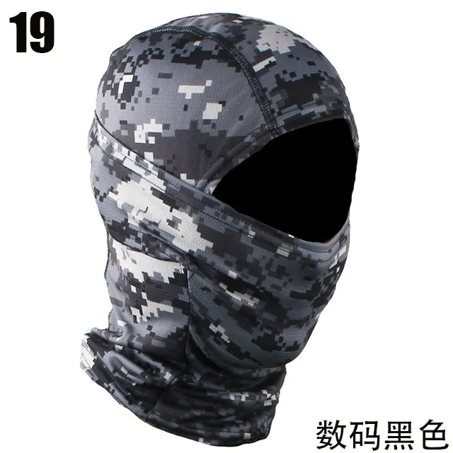Full Face Balaclava with Neck Warmer for Winter/Spring Cycling - Camouflage/Plain