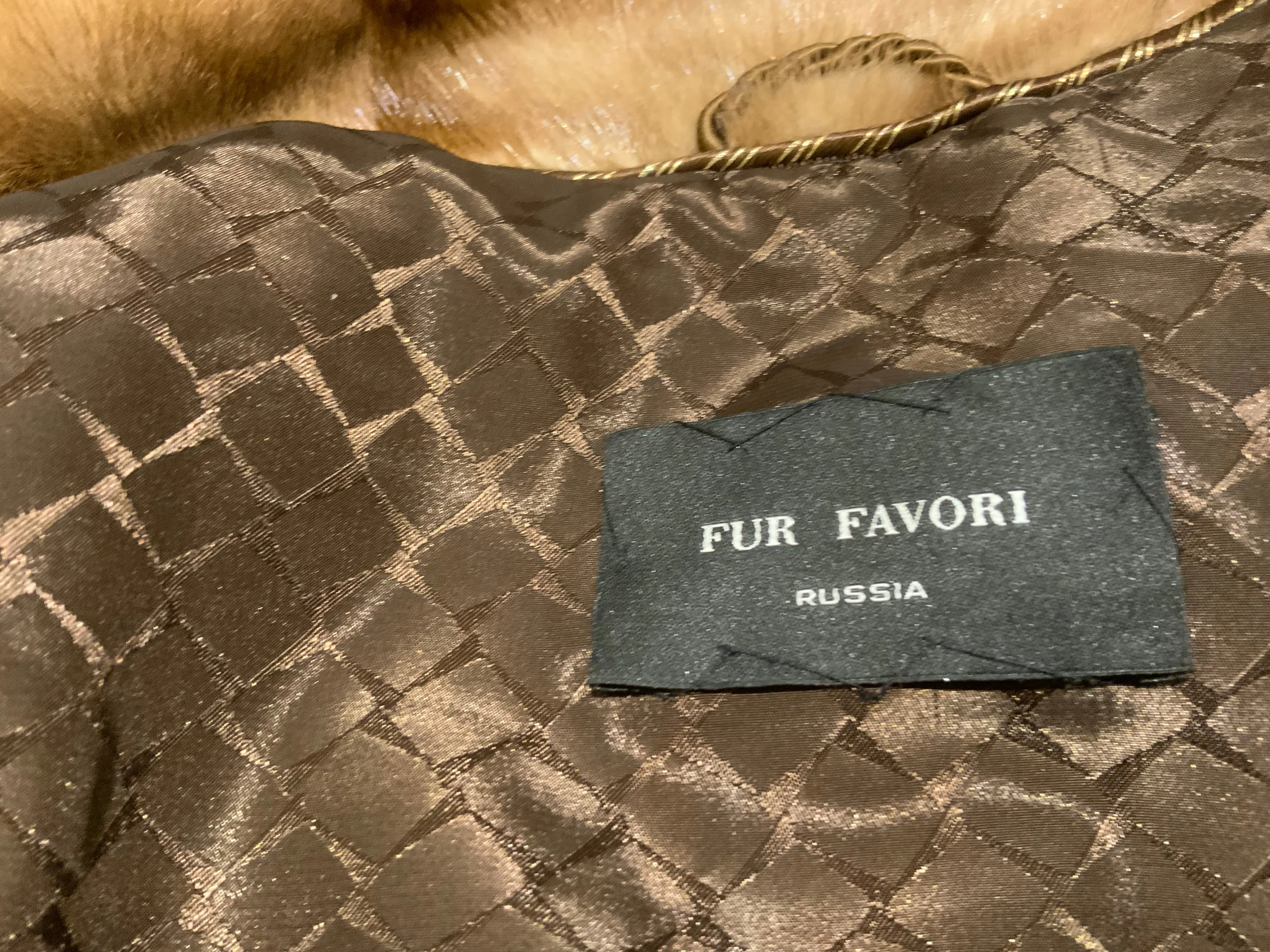 FUR FAVORI RUSSIA MINK LONG FUR COAT Size XS BEST QUALITY ladies