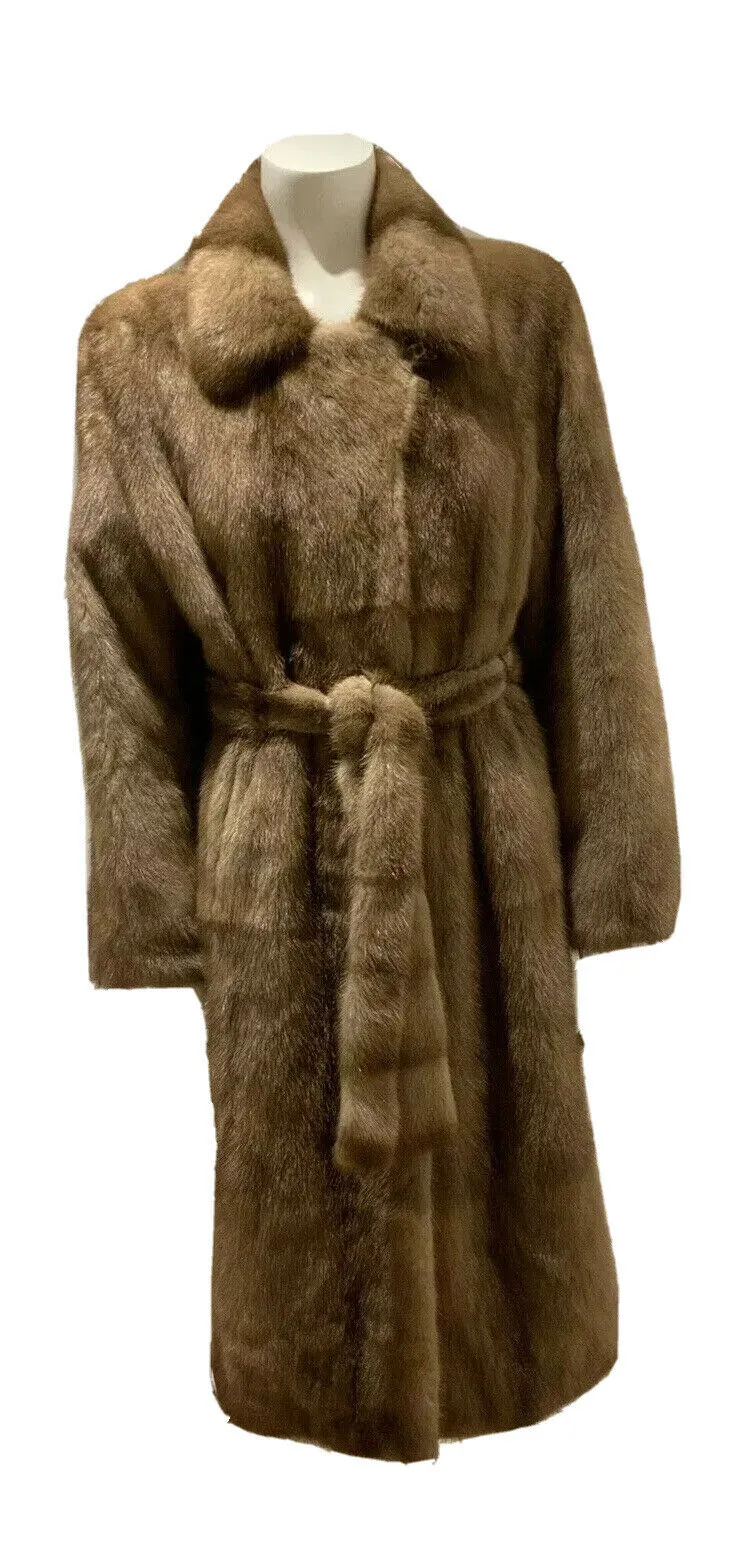FUR FAVORI RUSSIA MINK LONG FUR COAT Size XS BEST QUALITY ladies