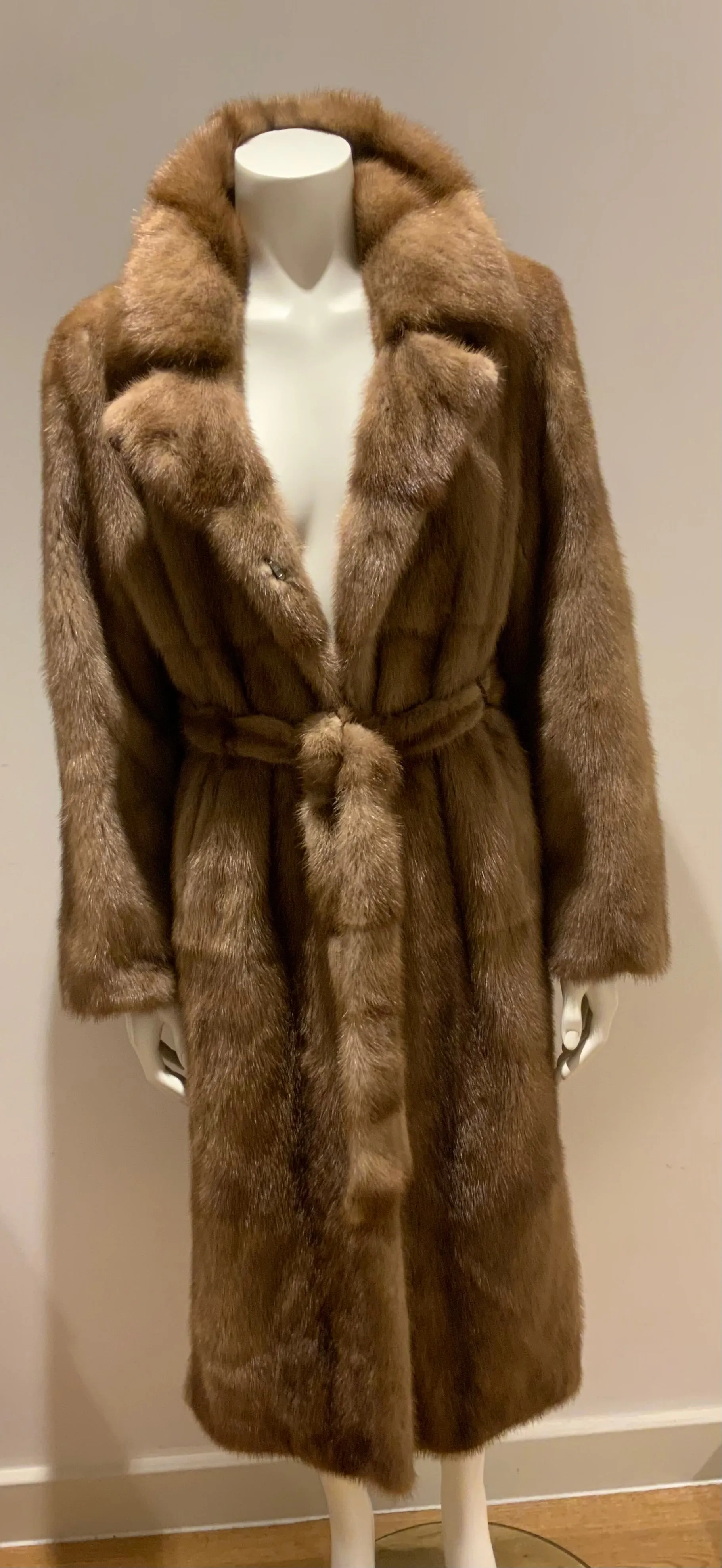 FUR FAVORI RUSSIA MINK LONG FUR COAT Size XS BEST QUALITY ladies