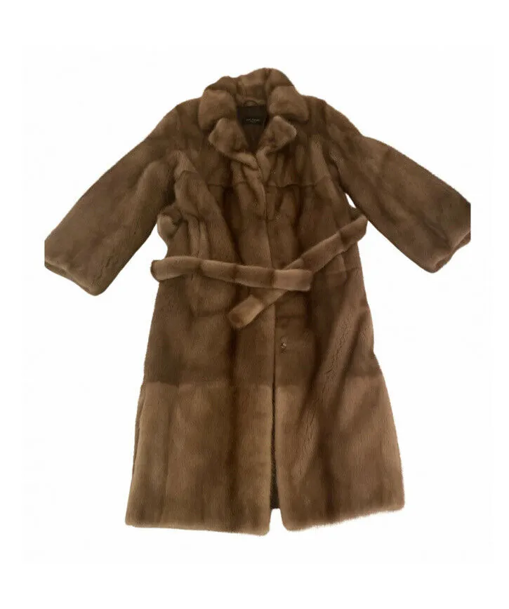 FUR FAVORI RUSSIA MINK LONG FUR COAT Size XS BEST QUALITY ladies