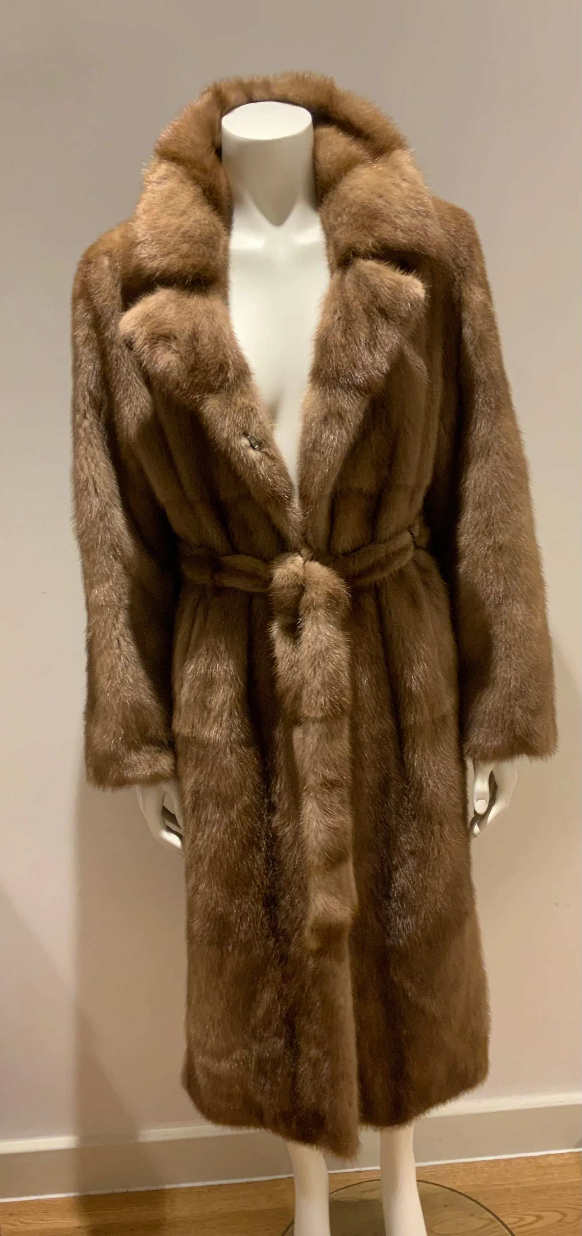 FUR FAVORI RUSSIA MINK LONG FUR COAT Size XS BEST QUALITY ladies