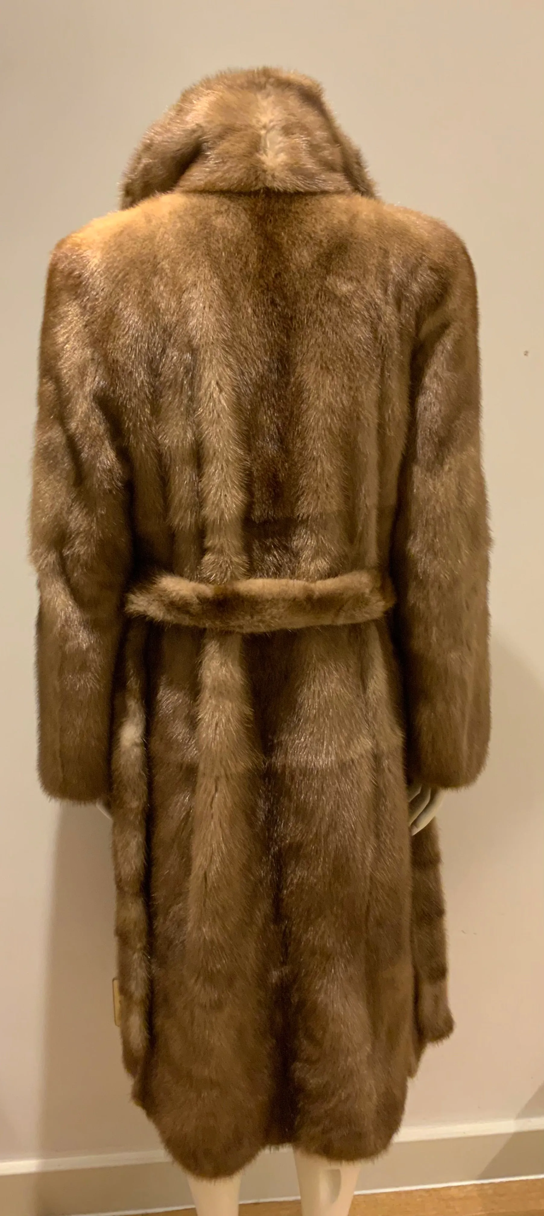 FUR FAVORI RUSSIA MINK LONG FUR COAT Size XS BEST QUALITY ladies