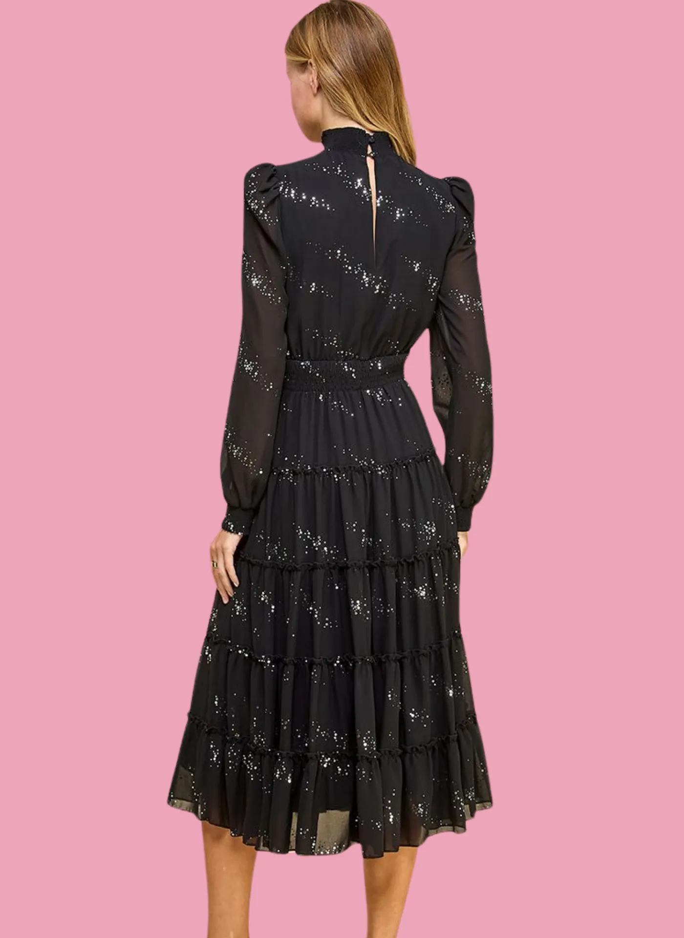 Galaxy Motif Midi Dress