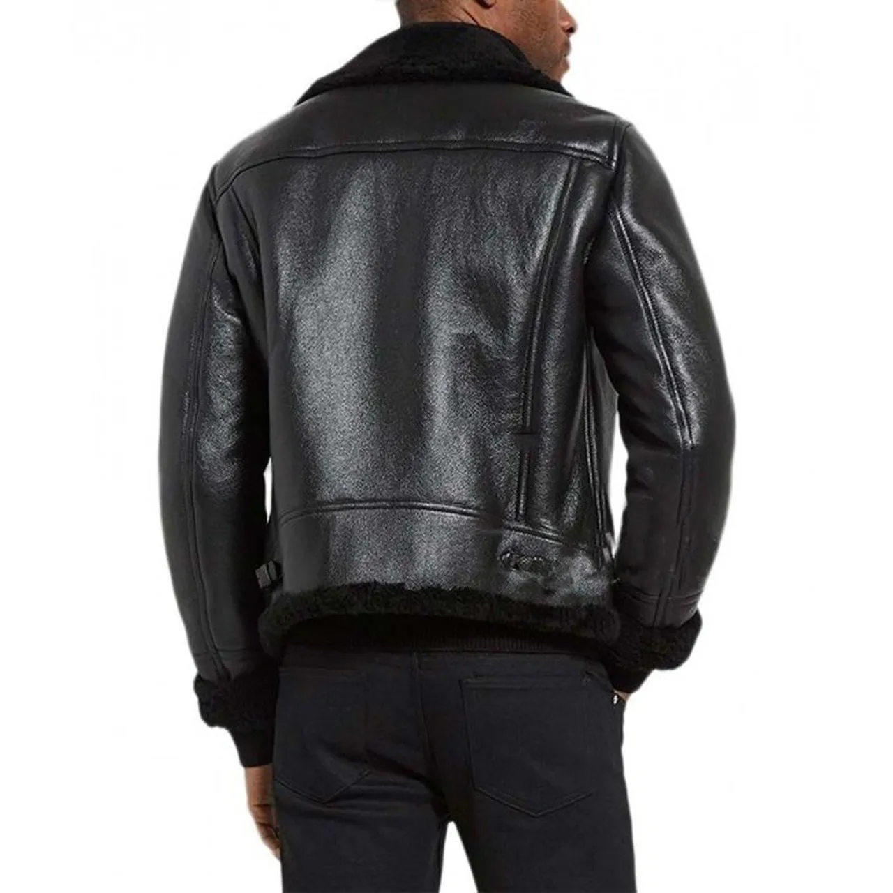Geniune Leather Shearling Mens Jacket