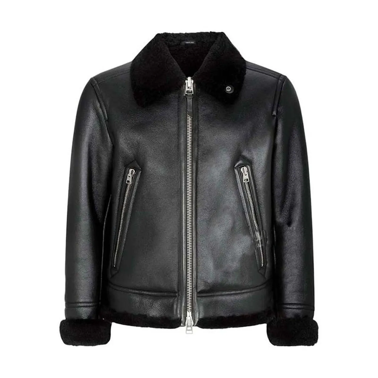 Geniune Leather Shearling Mens Jacket