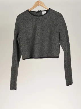 Grey Crop Sweater, Wool