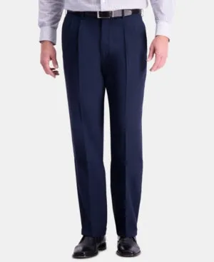 Haggar Men's Premium Stretch Indigo Dress Pants Blue 38 x 30