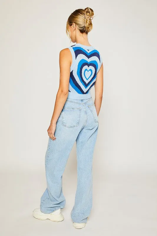 Heart Crop Sweater