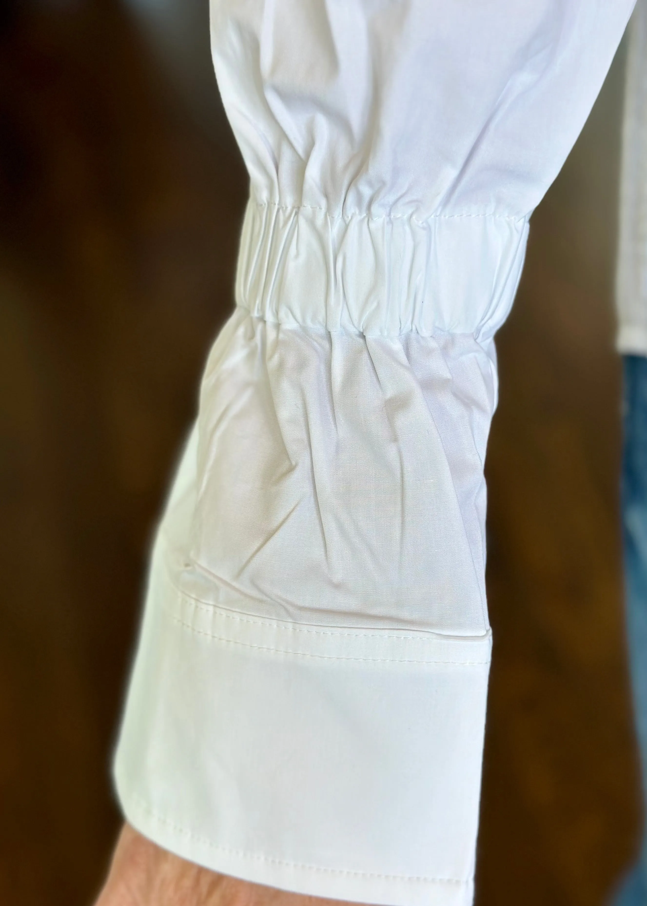 High Low Shirt W/Sleeve W/Elastic Band