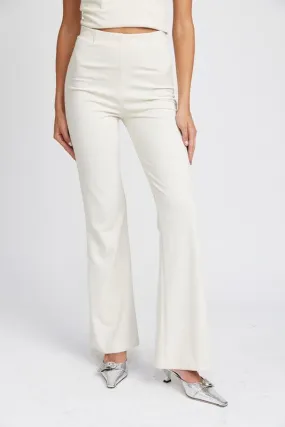High Waist Flared Back Pants