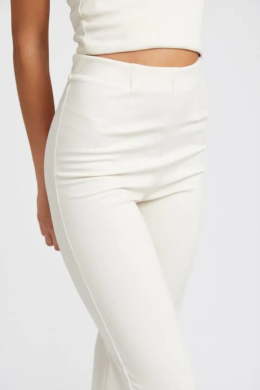 High Waist Flared Back Pants