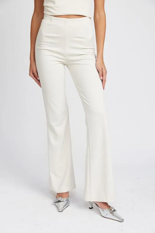 High Waist Flared Back Pants