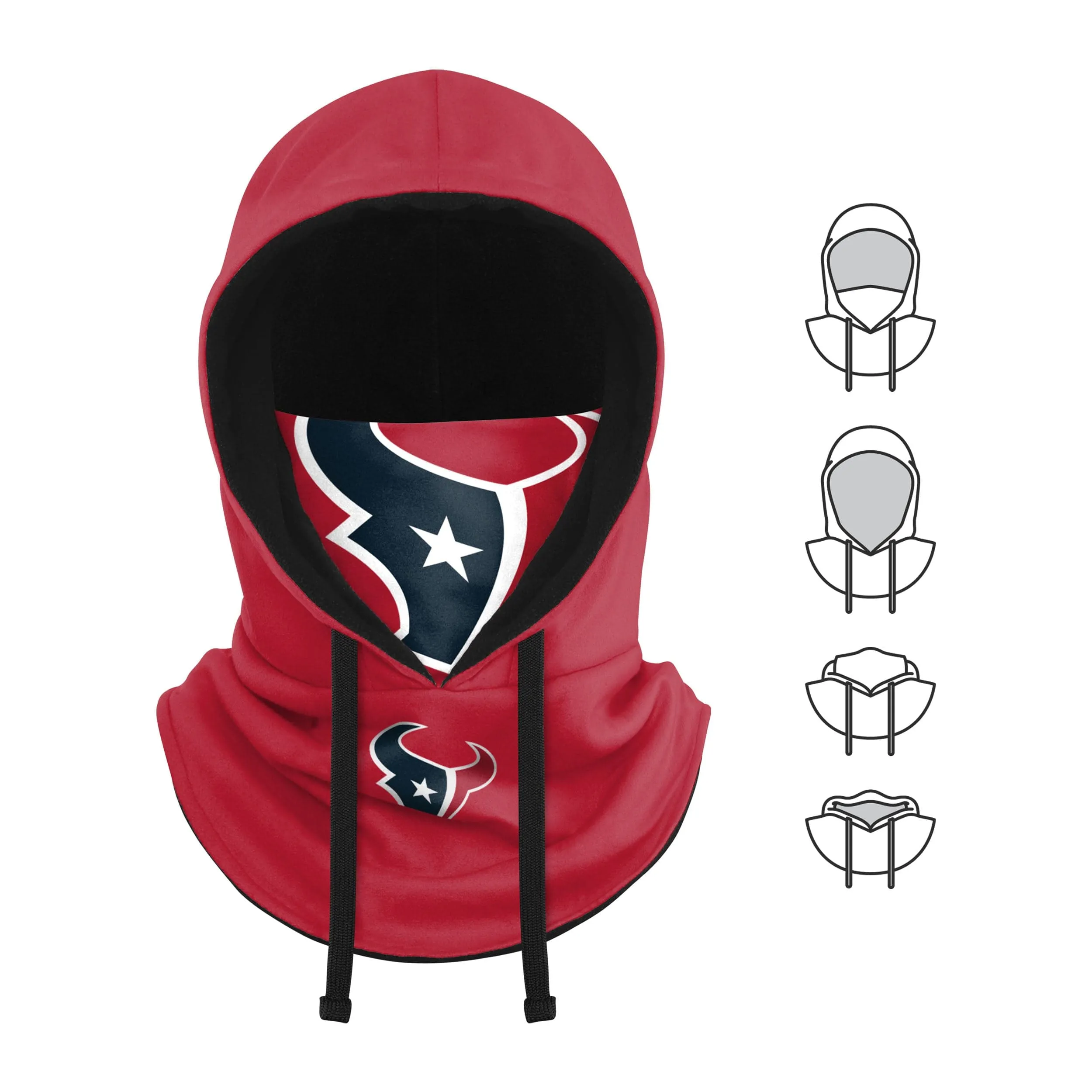 Houston Texans NFL Alternate Team Color Drawstring Hooded Gaiter