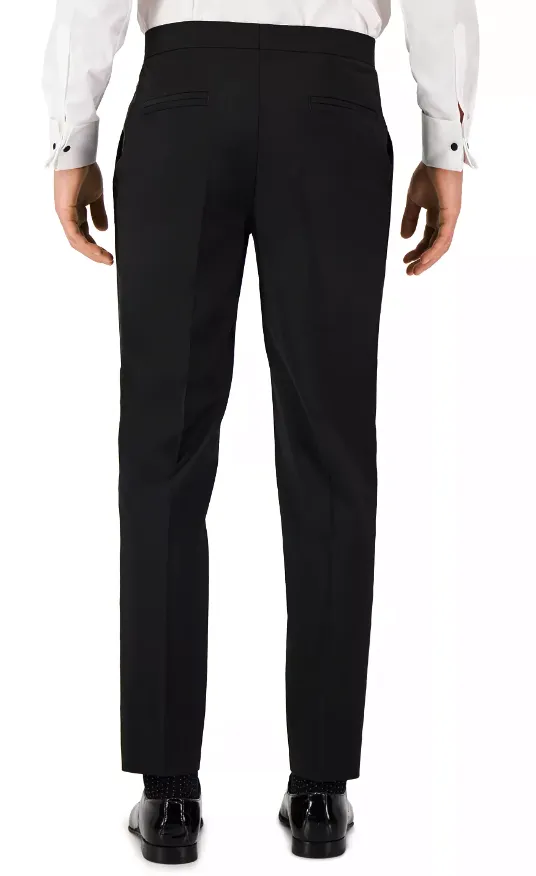 Hugo Boss Mens Regular fit Tuxedo Dress Pants 34 / 32 Black Solid