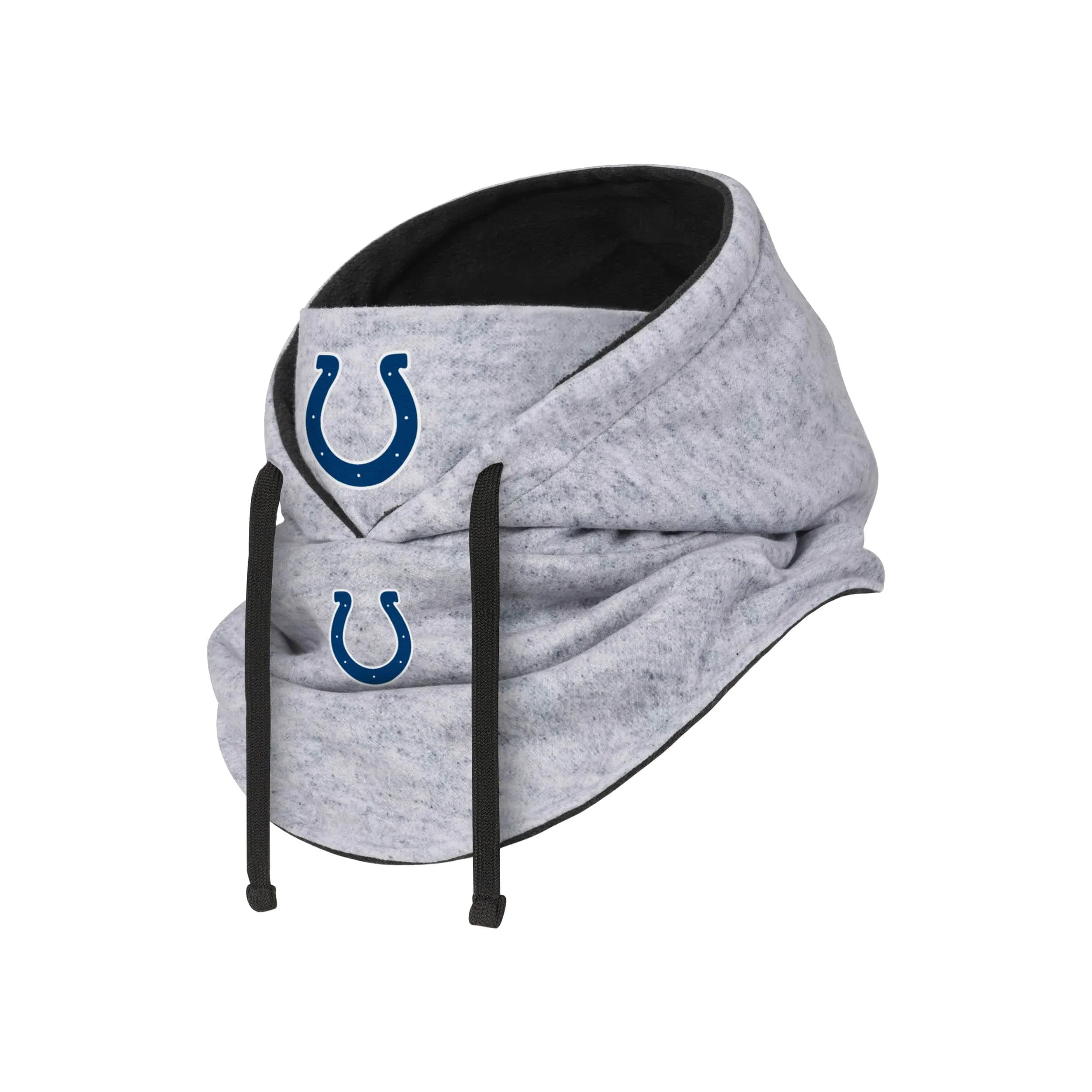 Indianapolis Colts NFL Heather Gray Drawstring Hooded Gaiter Scarf