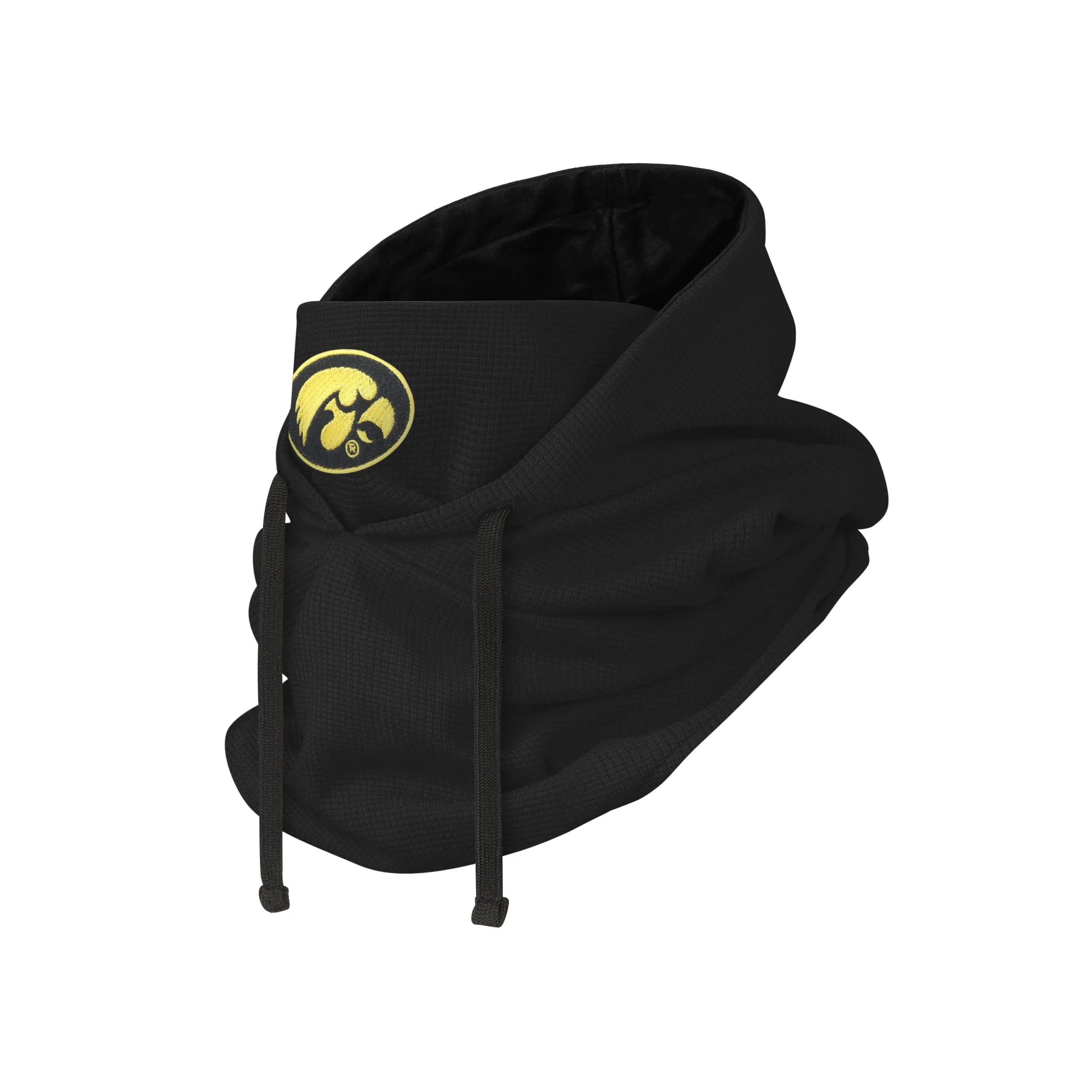 Iowa Hawkeyes NCAA Waffle Drawstring Hooded Gaiter