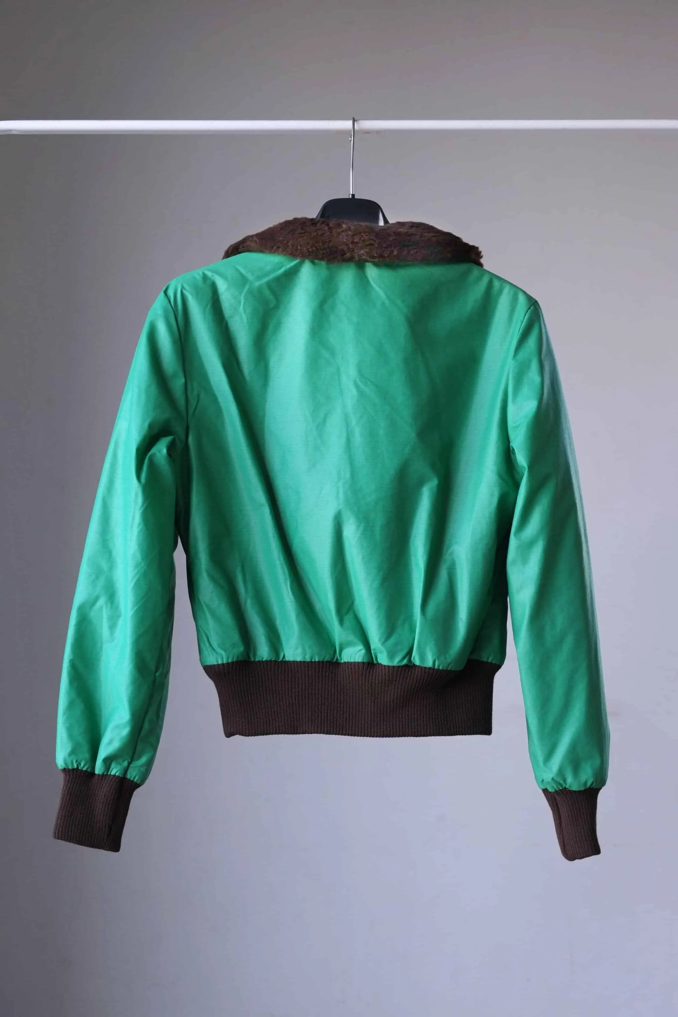 JEAN BOURGET 70s Bomber Jacket with Fur Collar