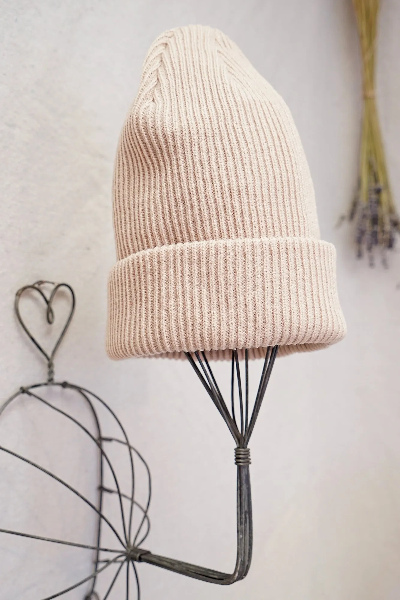 Knit Beanie- Beige