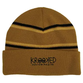 Krooked - Krooked Eyes Cuff Beanie Natural/Gold/Black