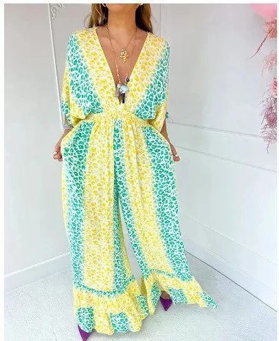 🔥LAST DAY PROMOTION- 48% OFF💃2024 NEW STYLE V-neck Leopard print Dress 💝