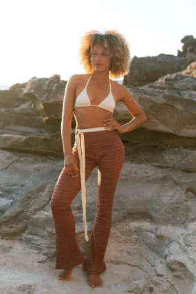 LEVANA FLARED TROUSER OCHRE