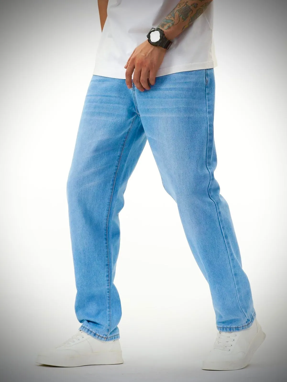 Light Blue Regular Fit Jeans