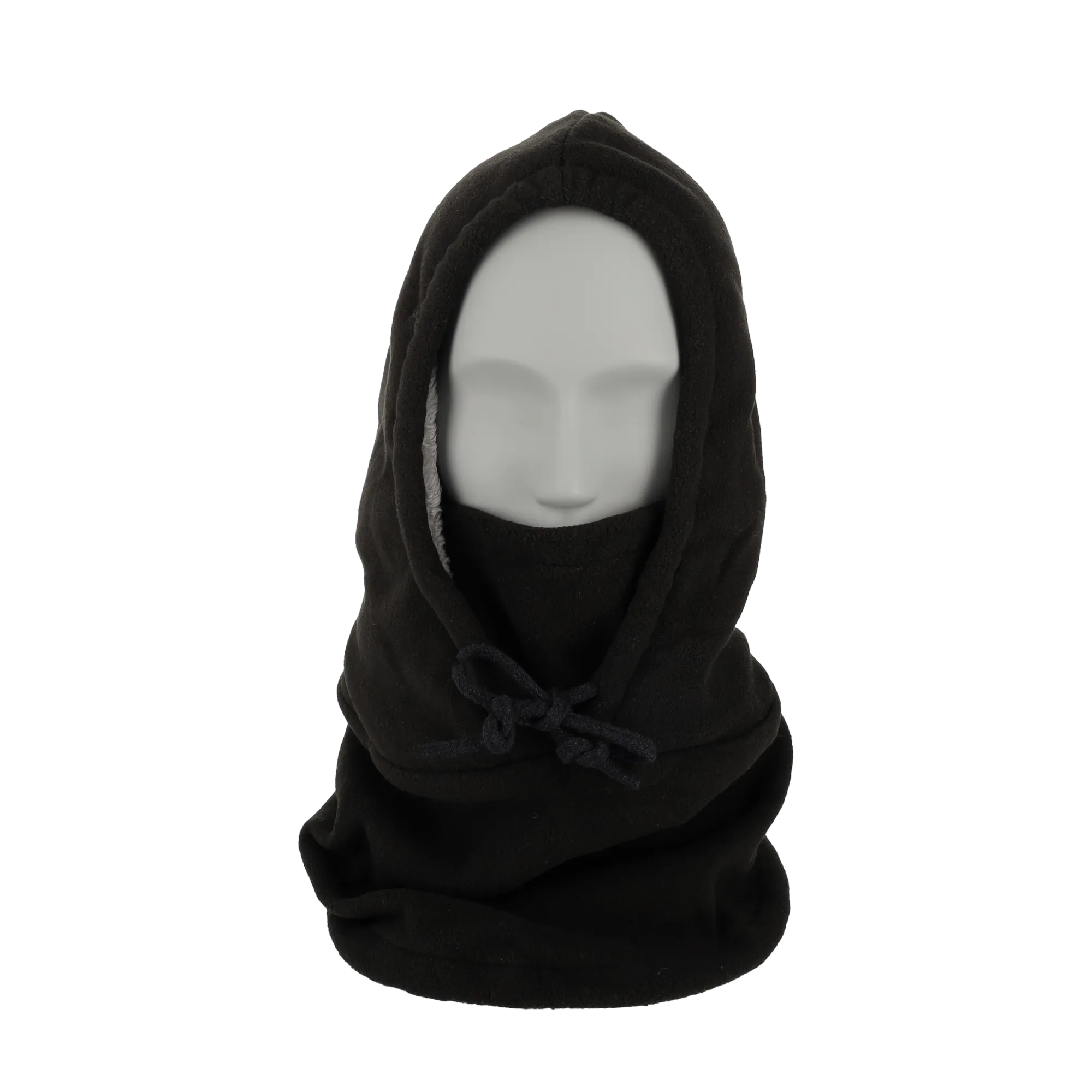 Lined fleece ski balaclava motorcycle neckerchief cold   UV face mask - Black