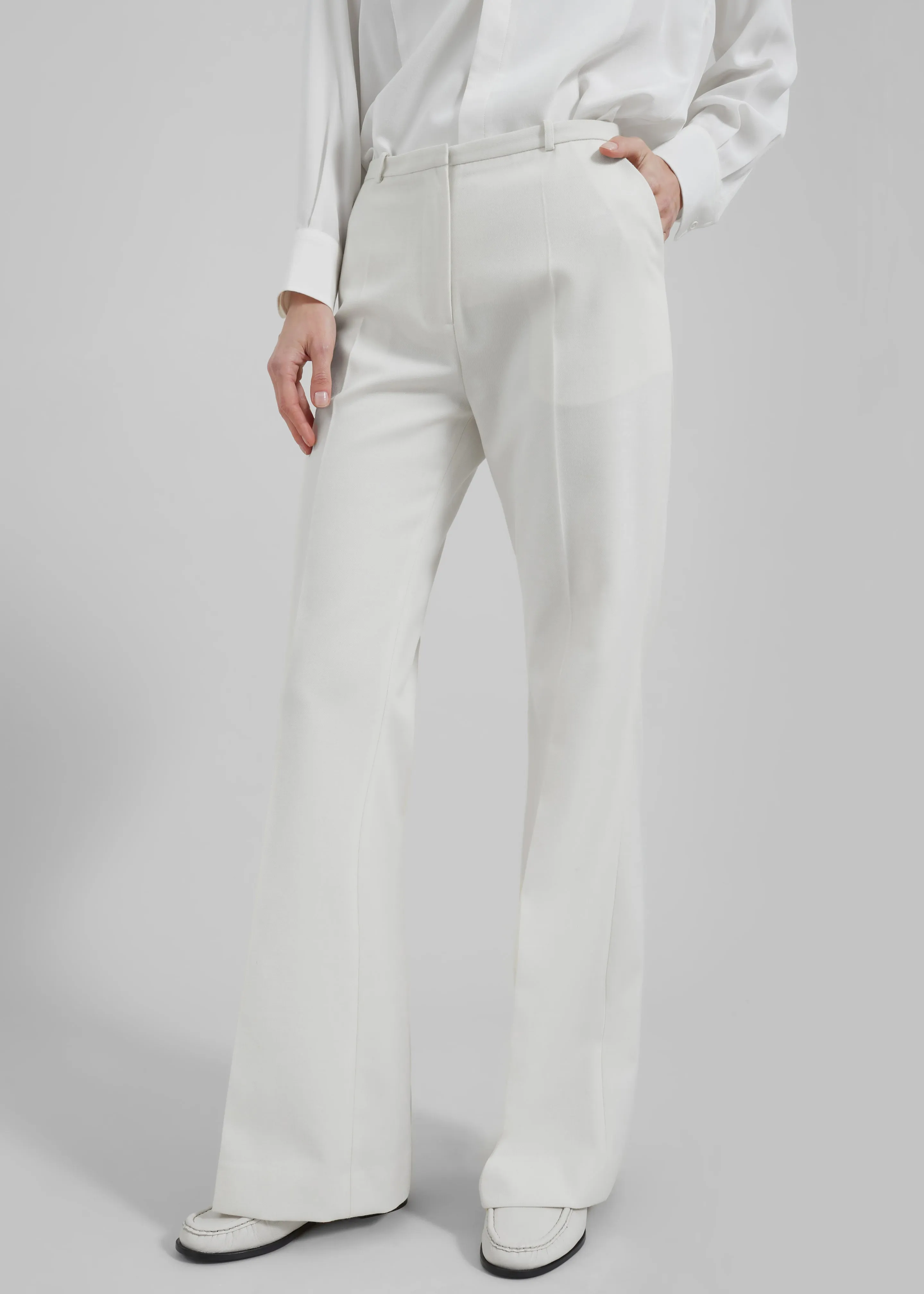Lyra Flared Pants - White