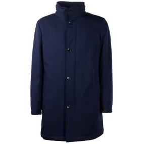 Made in Italy Blue Virgin Wool Men Jacket