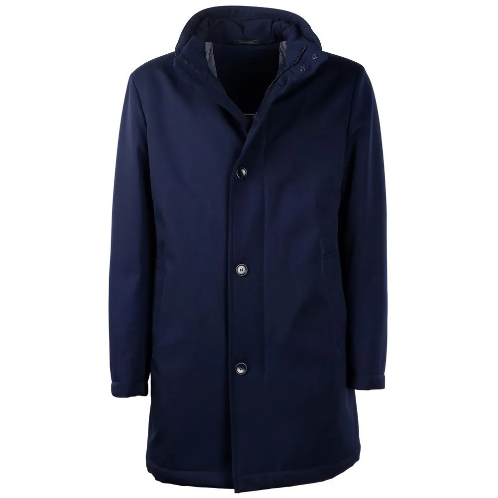 Made in Italy Blue Virgin Wool Men Jacket