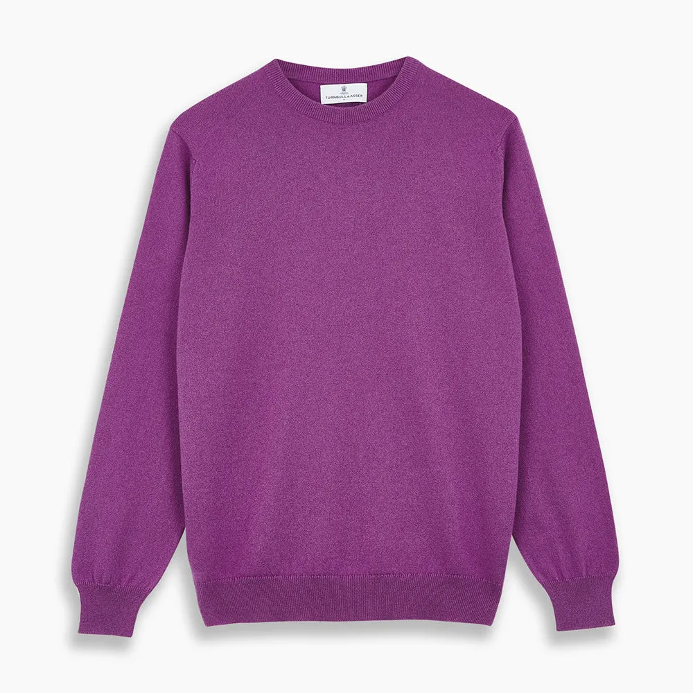Magenta Cashmere Crewneck Jumper