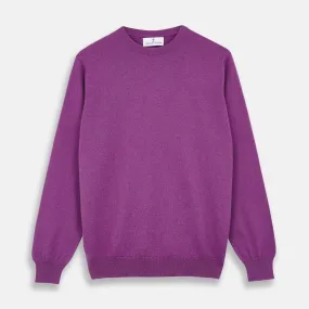 Magenta Cashmere Crewneck Jumper